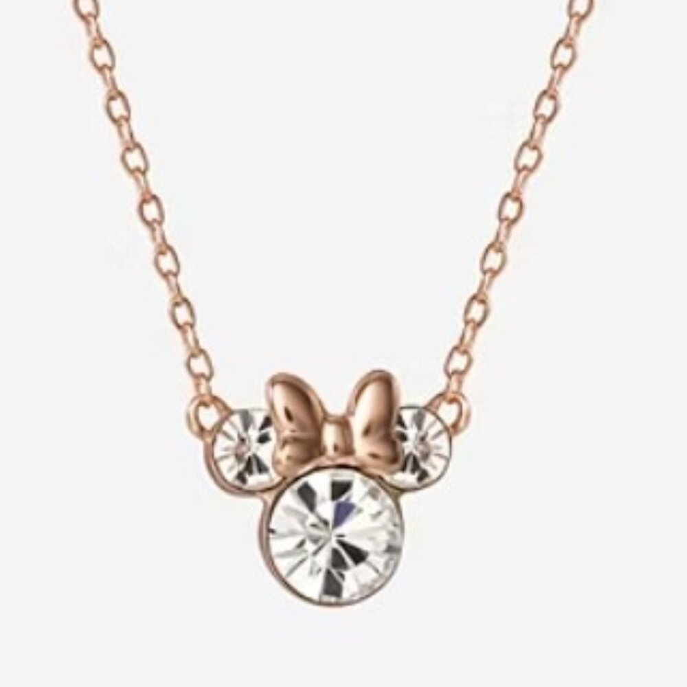 Disney Rose Gold Minnie Mouse Necklace